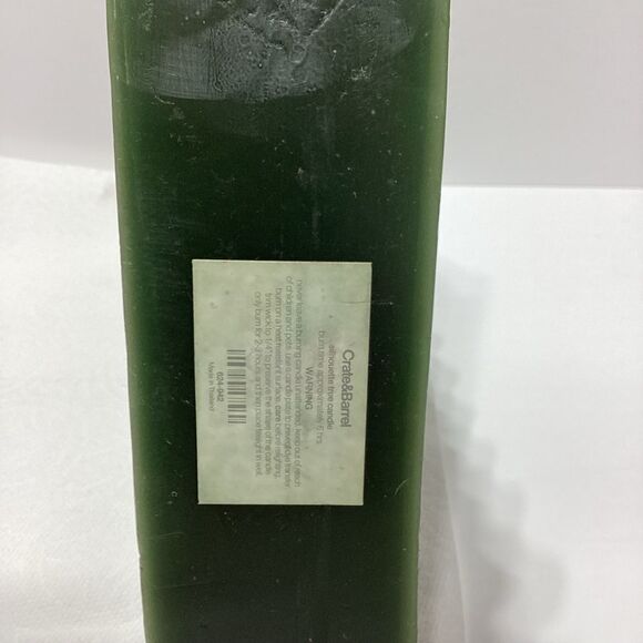 Crate & Barrel Huge Heavy Christmas Silhouette Tree Candle Sleigh Candle - Picture 7 of 10